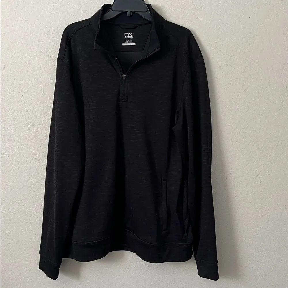 Cutter & Buck Men's  Black Quarter-Zip Pullover in Size XLT
